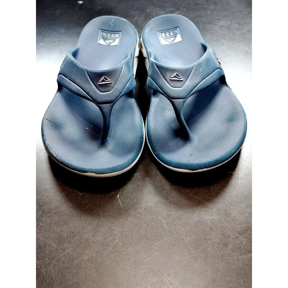 Reef Cushion Phantom Flip Flops Sandals Men 12 Navy Blue Comfort Arch Support